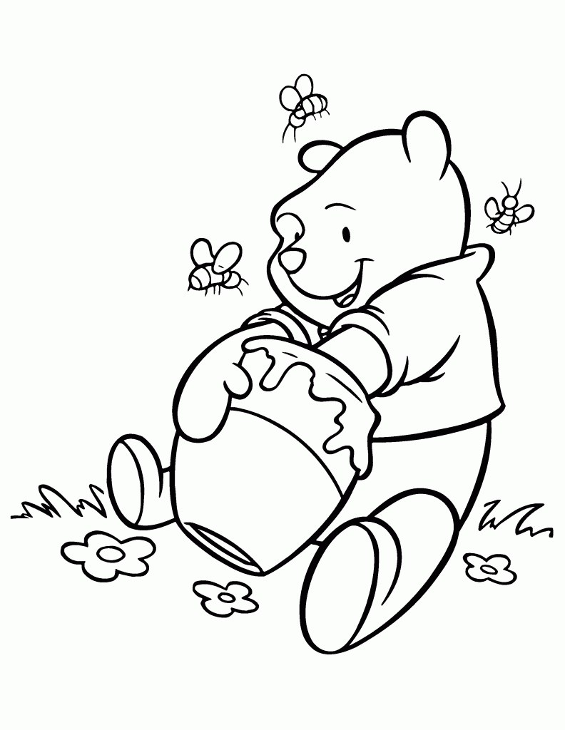 Plansa de colorat cu Ursuletul Winnie 14 6